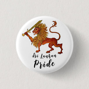 Badge Rond 2,50 Cm Bouton du drapeau sri lankais