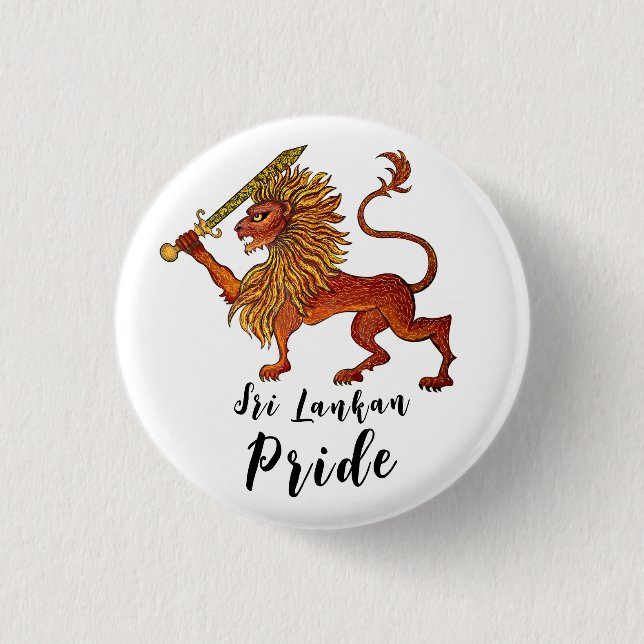 Badge Rond 2,50 Cm Bouton du drapeau sri lankais (Devant)