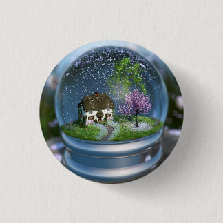 Badge Rond 2,50 Cm Bouton du Globe Cherry Blossom