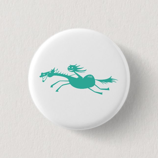 Badge Rond 2,50 Cm Bouton du logo de signature HWN (Devant)