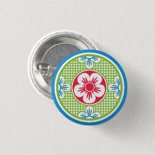 Badge Rond 2,50 Cm Bouton du logo Mah Jongg 2