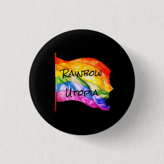 Badge Rond 2,50 Cm Bouton du logo Rainbow Utopia