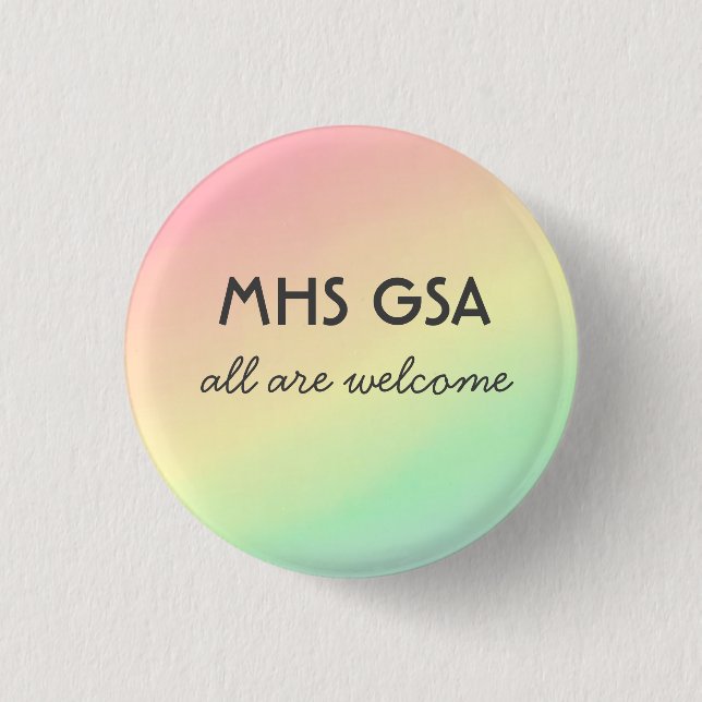 Badge Rond 2,50 Cm Bouton du lycée GSA de Millbrook (Devant)
