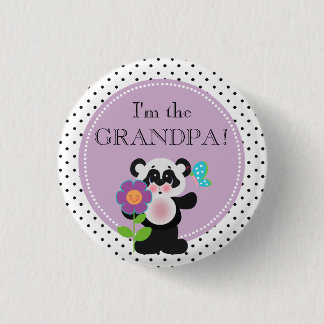 Badge Rond 2,50 Cm Bouton du membre de famille du Baby shower Panda B
