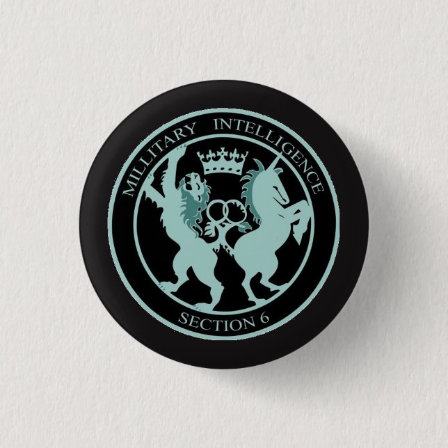 Badge Rond 2,50 Cm Bouton du service secret de Sa Majesté (Devant)