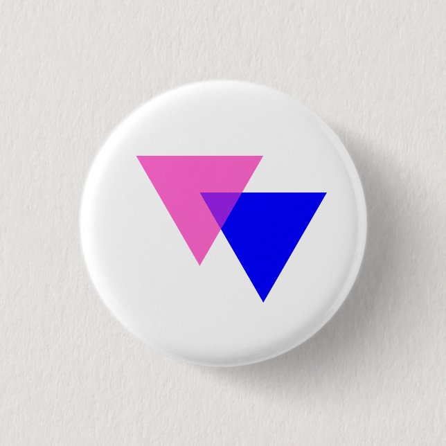 Badge Rond 2,50 Cm Bouton du symbole de bisexualité (Devant)