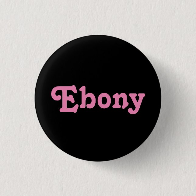 Badge Rond 2,50 Cm Bouton ébène (Devant)