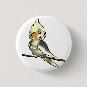 Badge Rond 2,50 Cm Bouton effarouché de Cockatiel
