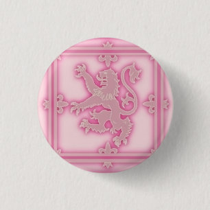 Badge Rond 2,50 Cm Bouton effréné de lueur de rose de lion