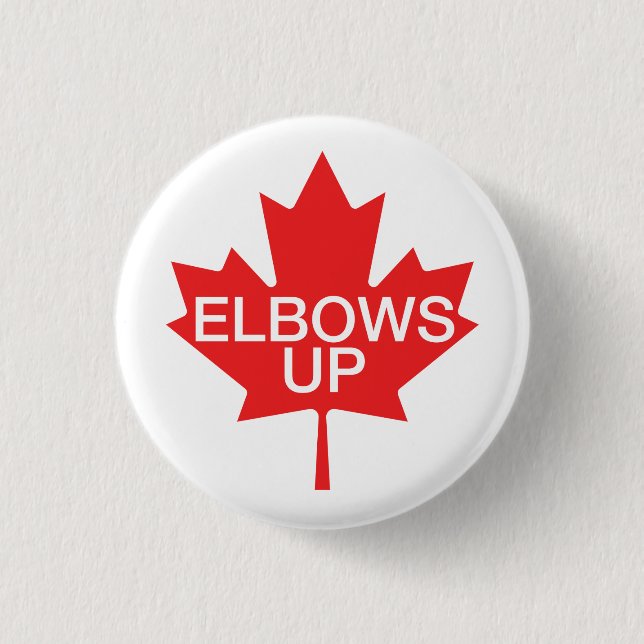 Badge Rond 2,50 Cm Bouton Elbows Up (Devant)