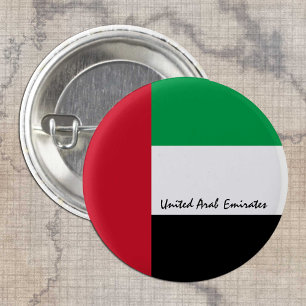 Badge Rond 2,50 Cm Bouton Emirats Arabes Unis, Drapeau EAU patriotiqu