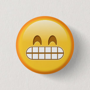 Badge Rond 2,50 Cm Bouton émoji fâché