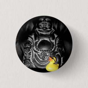 Badge Rond 2,50 Cm Bouton en caoutchouc de canard "trouvant