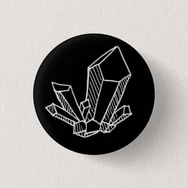 Badge Rond 2,50 Cm Bouton en cristal (Devant)