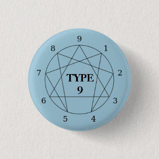 Badge Rond 2,50 Cm Bouton Enneagram Type 9