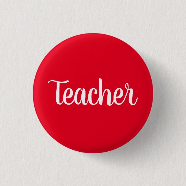 Badge Rond 2,50 Cm bouton enseignant (Devant)