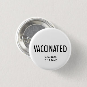 Badge Rond 2,50 Cm Bouton entièrement vacciné