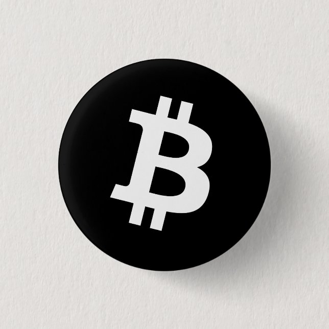 Badge Rond 2,50 Cm Bouton épinglé Bitcoin (Petit) (Devant)
