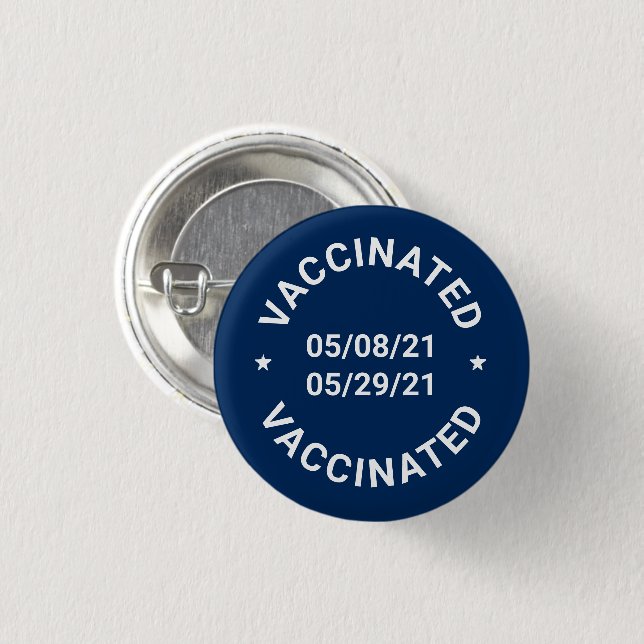 Badge Rond 2,50 Cm Bouton épingle de texte des dates personnalisées b (Devant & derrière)