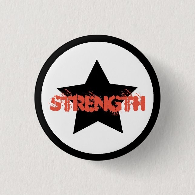 Badge Rond 2,50 Cm Bouton épinglé étoile de force de chef d'équipe (Devant)