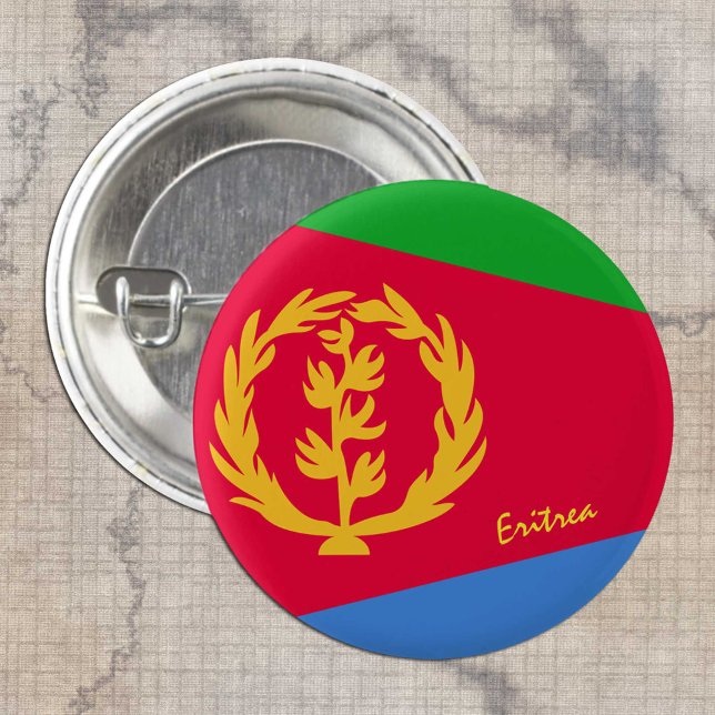 Badge Rond 2,50 Cm Bouton Erythrée, mode Drapeau Erythréen patriotiqu (Créateur téléchargé)
