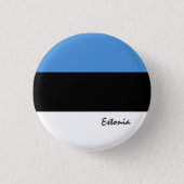 Badge Rond 2,50 Cm Bouton Estonie, drapeau estonien patriotique (Devant)