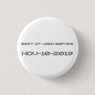 Badge Rond 2,50 Cm Bouton éventé de date