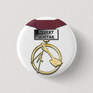 Badge Rond 2,50 Cm Bouton expert de médaille de mortier