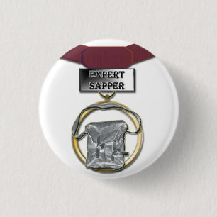 Badge Rond 2,50 Cm Bouton expert de médaille de soldat du génie