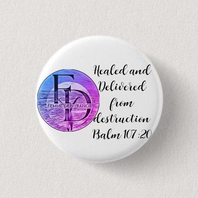 Badge Rond 2,50 Cm Bouton FD (Devant)