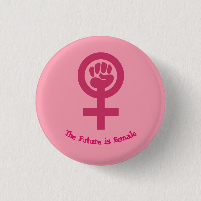 Badge Rond 2,50 Cm Bouton féministe (Devant)