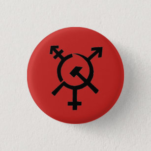 Badge Rond 2,50 Cm Bouton féministe étrange de communisme de