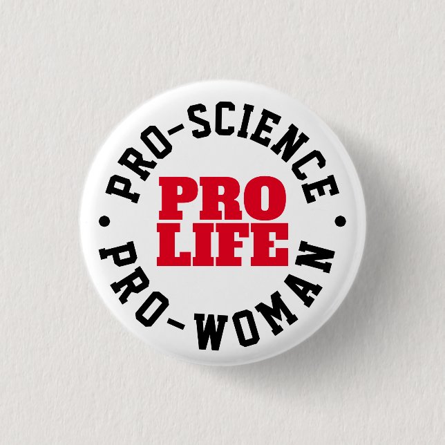 Badge Rond 2,50 Cm Bouton Femme Science Pro-Vie (Devant)