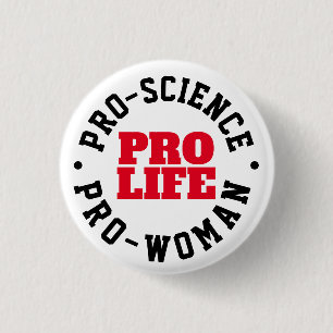 Badge Rond 2,50 Cm Bouton Femme scientifique pro-vie