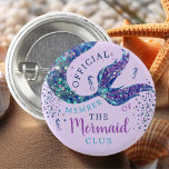 Badge Rond 2,50 Cm Bouton Fête de l'anniversaire de la sirène violet<br><div class="desc">Vous cherchez les faveurs parfaites pour la fête d'anniversaire de votre petit garçon ? Ne cherchez pas plus loin que notre magnifique bouton de faveur pour fête d'anniversaire de sirène violet! Avec une belle parties scintillant bleue et violette imprimé queue de sirène et hippocampes sur un arrière - plan violet...</div>