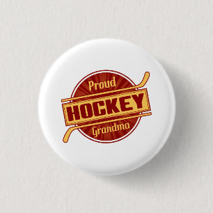 Badge Rond 2,50 Cm Bouton fier de grand-maman d'hockey