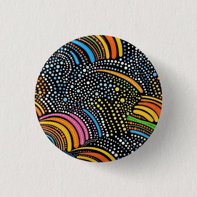 Badge Rond 2,50 Cm Bouton fierté arc-en-ciel (Devant)