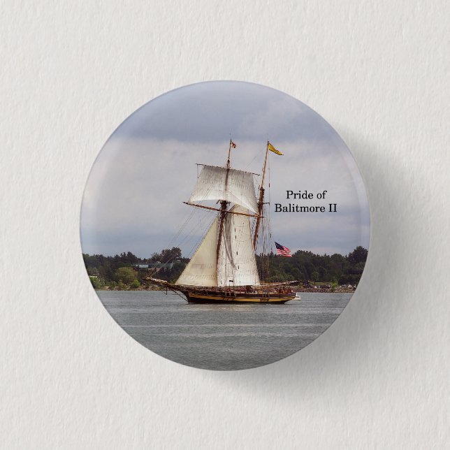 Badge Rond 2,50 Cm Bouton Fierté de Baltimore II (Devant)