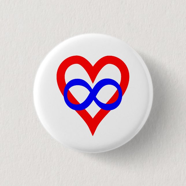 Badge Rond 2,50 Cm Bouton Fierté Polyamory (Symbole) (Devant)