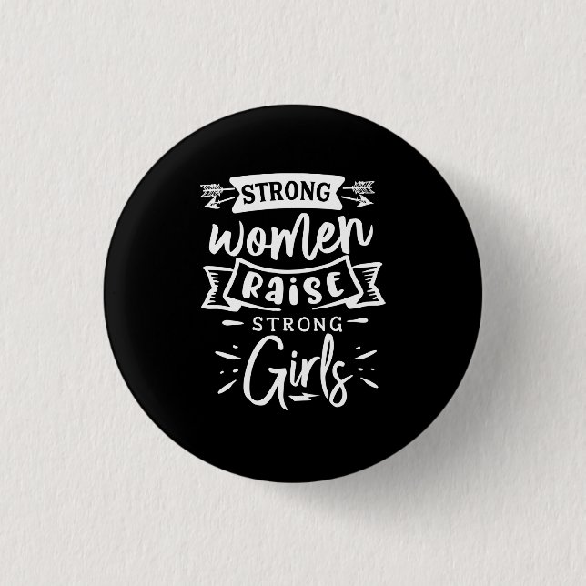 Badge Rond 2,50 Cm Bouton Filles fortes (Devant)