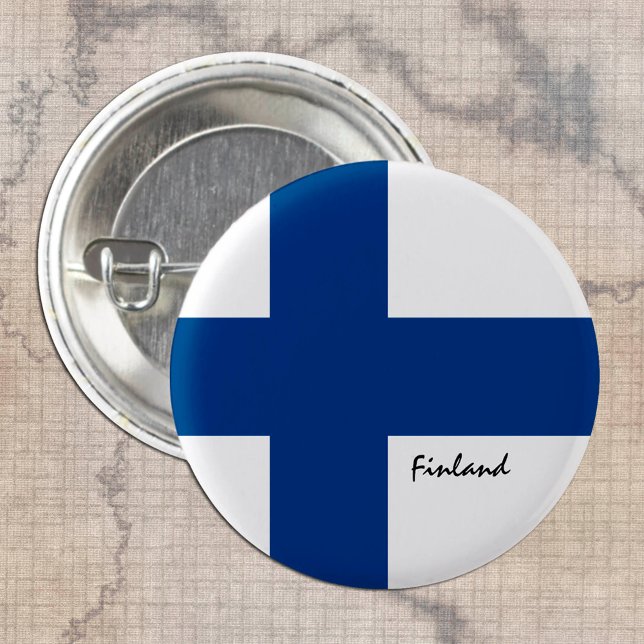 Badge Rond 2,50 Cm Bouton Finlande, mode Drapeau finlandais patriotiq (Créateur téléchargé)