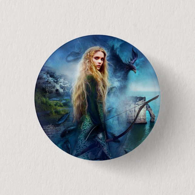 Badge Rond 2,50 Cm Bouton Flèches du coeur (Devant)