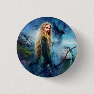 Badge Rond 2,50 Cm Bouton Flèches du coeur