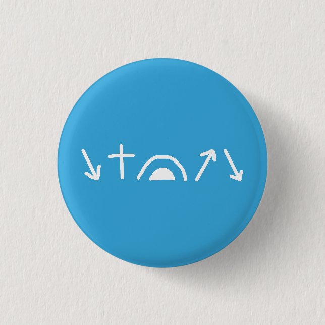 Badge Rond 2,50 Cm Bouton Flèches Évangile (Devant)