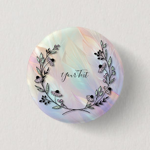 Badge Rond 2,50 Cm Bouton Fleur minimal