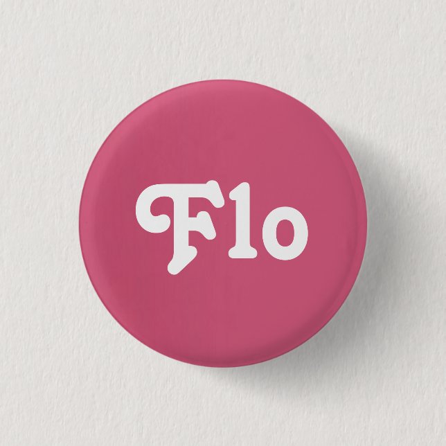 Badge Rond 2,50 Cm Bouton Flo (Devant)