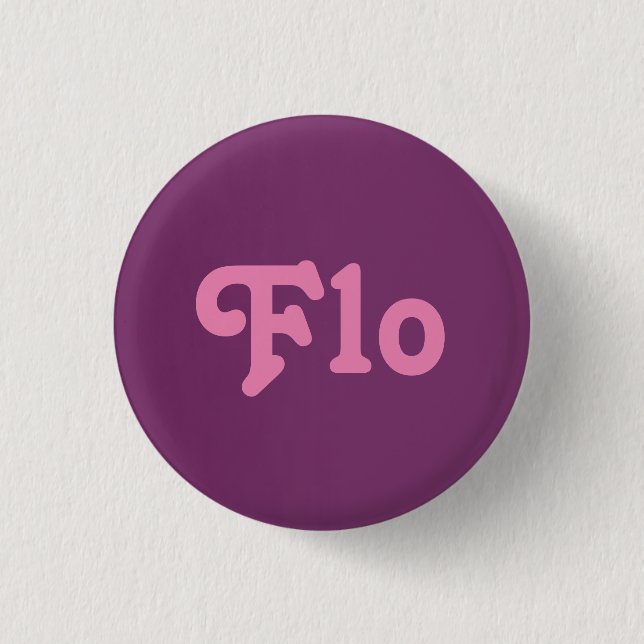 Badge Rond 2,50 Cm Bouton Flo (Devant)