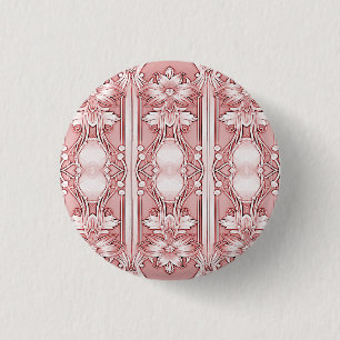 Badge Rond 2,50 Cm Bouton floral rose