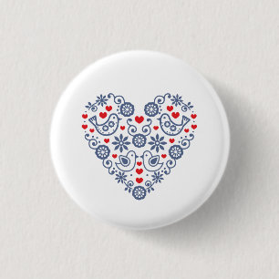 Badge Rond 2,50 Cm Bouton folklorique slovaque