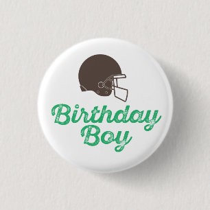 Badge Rond 2,50 Cm Bouton Football Birthday Boy